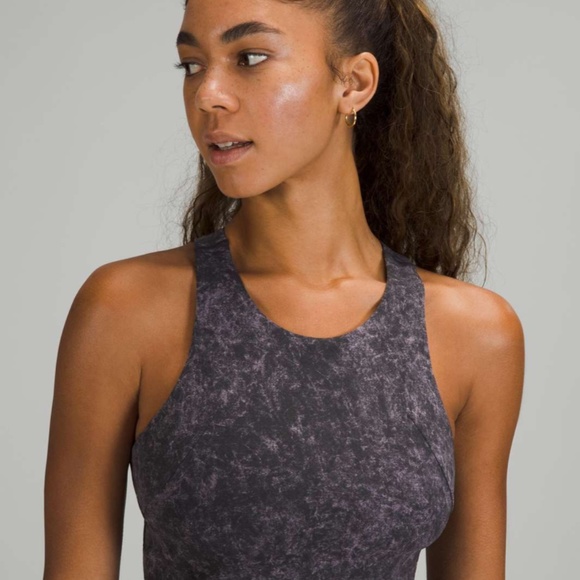 Lululemon Invigorate Training Tank Top (Denim Wash Print Dusky Lavender Black) - Picture 2 of 4